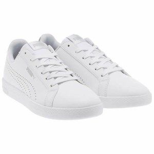 WOMENS PUMA SMASH WHITE/SILVER SIZE 8